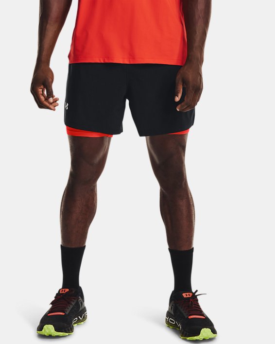 Men's UA Iso-Chill Run 2-in-1 Shorts, Black, pdpMainDesktop image number 0